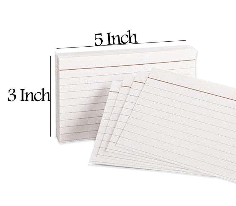 Klingy Index Card Box Holder, Holds 300 Cards, Clear - With 100 Heavy Weight Ruled Index Card - and 100 Poly Card Guides A-Z - 3x5â€ - Great for Indexing Notes, Flash Cards, Lists, Recipes And More (3x5 Inch) - Image 3